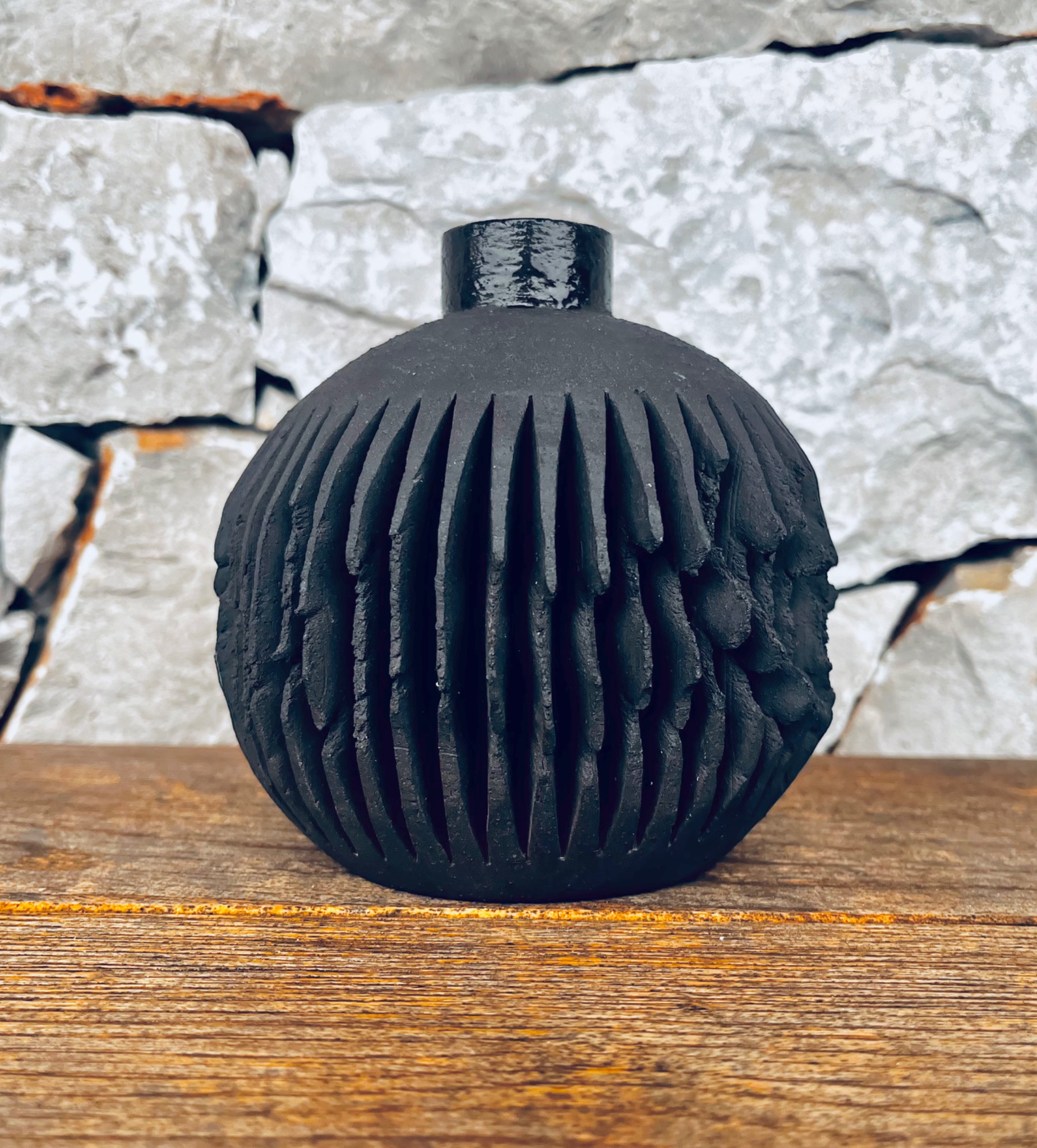 Original JUNIQUE handmade ceramic bottle
